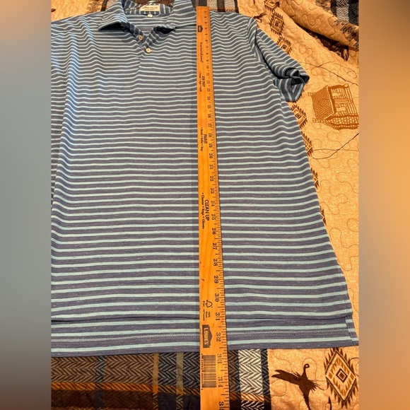 Peter Millar Jefferson Landing Summer Comfort Gray Striped Polo Shirt men’s - Picture 7 of 10